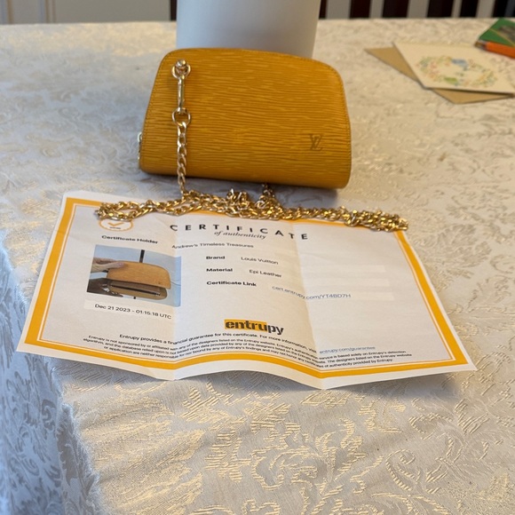 Louis Vuitton Handbags - Louis Vuitton Yellow Epi Pouch